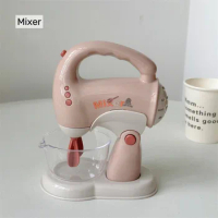 Children Simulation Kitchen Appliance Toys Mini Electric Mixer Toys Kids Pretend Play Mixer Toys Dollhouse Girl Gamehouse Toys