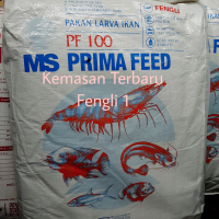 Per Sak 10Kg PF 100 Prima feed Fengli-1 Pakan Larva Ikan Udang Pelet Tenggelam 0.4mm-0.7mm Protein 4