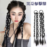 【巴黎精品】現貨+預購 女假辮子長假髮透氣假髮片輕量隱形增髮量假髮接髮 兩入(挑染麻花辮髮圈4色a1cs46)
