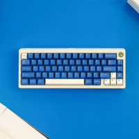 129 Keys GMK Blue Katakana Keycaps PBT Material Cherry Profile Dye Sublimation Fits Mechanical Keyboard Keycaps