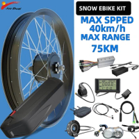 Electric Bike Conversion Kit, 48V 1000W 26" Fat Rear Wheel E-Bike Conversion Kit, Ebike Hub Motor Kit PAS/LCD Display/Throttle