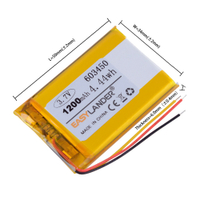 3 wires 3.7V 1200mAh 603450 Lithium Polymer LiPo Rechargeable Battery replacement for HS70 Corsair h