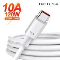 120W 10A USB Type C Cable Fast Charging Cable USB C Data Cable Mobile Phone Cables for Honor 50 Pro Huawei 0.25M/1M/1.5M/2M