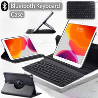 360 Rotating Case for Apple IPad 7th 8th Gen 10.2"/Air 3 10.5"/iPad Pro 10.5" PU Leather Smart Tablet Cover + Bluetooth Keyboard