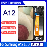 High Quality 6.5“LCD For Samsung A12 A125 SM-A125F A125F/DS Display LCD with frame Touch Screen Digitizer Display Assembly