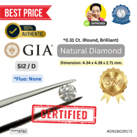 Natural Diamond เพชรธรรมชาติ D Color (0.31 ct.) / SI2 (Round, Brilliant) *3EXs* *None-Fluo* พร้อมใบเ