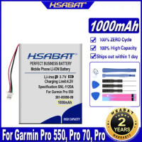 HSABAT 361-00056-09 1000mAh Battery for Garmin Pro 550, Pro 70, Pro Trashbreaker, PT 10, Sport Pro Transmitter, TB 10 Batteries