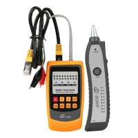 Handheld Ethernet-LAN Cable Tester Rapid-Line Finder Wire Tool Telephone Line Test with Earphone-Jack LED Light