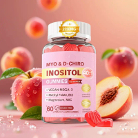 MYO & D-CHIRO INOSITOL GUMMIES 2550MG Vegan Mega-3 Methyl Folate B12 Magnesium NAC 60% Sugar Free Pe