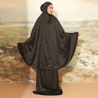 Lozy Hijab - Medina Prayer Set New Series (Mukena Polos Bahan Satin Silk Ringan Adem) Black