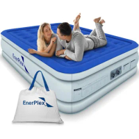 Air Mattress with Built-in Pump - Double Height Inflatable Mattress for Camping, Home &amp; Portable Travel - Durable Blow