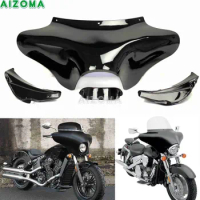 Motorcycle Front Outer Shades Batwing Fairing w/Windshield Cowling Mask For Hyosung Victory Harley Fat Boy Suzuki Yamaha V-star
