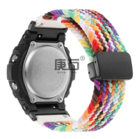 Braided Solo Nylon Magnetic Strap watch band For Casio G-SHOCK GA-400 GA-410 GBA-400 GA-700 710 GA-140 GAW-100