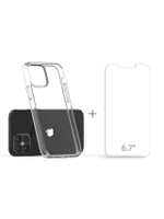 เคส + ฟิล์ม สำหรับ iPhone 12 Pro Max (สี Clear) รุ่น CAS-TK100-IP1254-01