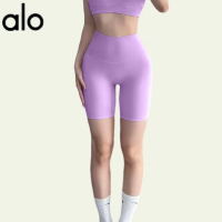 ALO YOGA ชุดโยคะ กางเกงฟิตเนส กางเกงสามส่วน กางเกงกีฬาขาสั้นผู้หญิง กางเกงโยคะดั้งเดิม กางเกงยกสะโพก