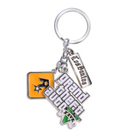 Game Grand Theft Auto 5 Star Multi Pendant Keychain GTA5 Key Holder Metal Men Car Accessories Holder Jewelry Gifts