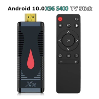 X96 S400 Mini TV Stick Android 10 Smart TV Box WiFi 4K H.265 HEVC Allwinner H313 Set Top Box Google Voice Media Player