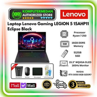 Laptop LENOVO LEGION 5 15AHP11 GeForce RTX 5050 8GB GDDR7 Ryzen 7 250 RAM 16GB 5600Mhz SSD 512GB 15.