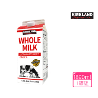福利品【美式賣場】Kirkland Signature 科克蘭 全脂鮮乳(1.89公升有效期限2天以上)