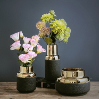歐式陶瓷花器擺件家居裝飾品客廳玄關插花花瓶創意復古分體花插