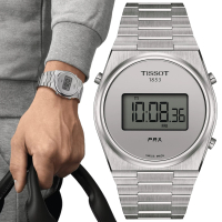 【TISSOT 天梭 官方授權】PRX系列 復古時尚 數位腕錶 / 40mm 母親節 禮物(T1374631103000)