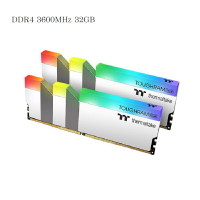 【獨家！另享10%回饋】曜越 鋼影 TOUGHRAM RGB 記憶體 DDR4 3600MHz 32GB(16GBx2)/白色/R022D416GX2-3600C18A