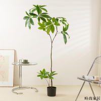 免運 附發票 工廠直銷 仿真樹 仿真擺件 綠植仿真綠植發財樹大型落地盆栽室內客廳裝飾擺件金錢樹富貴樹假植物WW0720