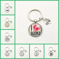 Fashion Keychain Book Cute Cartoon Pattern Pendant Keyring Charm Bag Gift Holiday Couple Memorial Day Key Chain Stranger Things