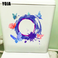 YOJA 20.5X21CM Creative Butterfly Ring Baby Bedroom Wall Decor Decals Fashion Cartoom WC Toilet Sticker T1-2248