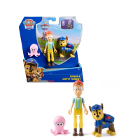 Spin Master Paw Patrol Chase & Captain Turbot Figure Bộ điêu khắc dành cho trẻ nhỏ gồm 3 nhân vật – 
