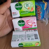 Dettol 3 pcs Sabun Batang DETOL (RANDOM) Antibakterial Lawan Kuman & Bau Badan Soap 60g Lasting Fres