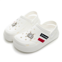 【PLAYBOY】玩酷主張 輕量防水2WAY洞洞鞋-白藍紅-PY0002