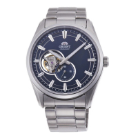 【ORIENT 東方錶】官方授權T2 藍寶石鏤空機械錶鋼帶款藍色-40.8mm(RA-AR0003L)