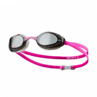 NIKE 成人專業型泳鏡-抗UV 防霧 蛙鏡 游泳 戲水 NESSA177-079 黑白桃紅