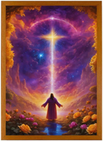 Miracle Jesus picture frame light, 4D led painting inspiring Jesus painting, 2024 TK explosive lamp,