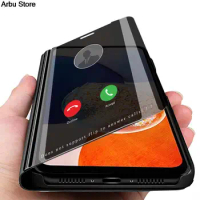 Smart Mirror Phone Case For Samsung Galaxy S23 Ultra 6.8'' magnetic stand book coque shockproof cover shell For Samsung S23 S23+