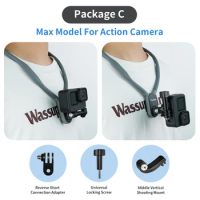 TELESIN 360 Magnetic Mount Chest Mount with Neck Strap Necklace Lanyard  Body Accessories for GoPro Max Hero 11 10 9 8 7 Insta360 X3 GO3 DJI Action  3 4