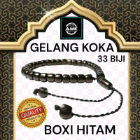 GELANG KAYU KOKA/KAUKA /KUKA 33 BIJI ORIGINAL KAYU KOKA WARNA HITAM.