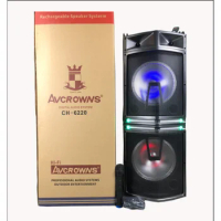 AVCROWNS Brand High power Double 12 inch outdoor KARAOKE speaker DJ Professional wireless BT