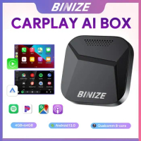 Binize Android 13.0 CarPlay Ai Box Wireless Android Auto You-Tube Netflix For OEM Wired CarPlay For Kia Honda VW Volvo