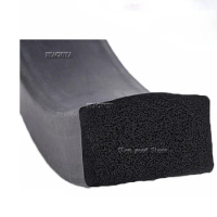 5meter EPDM Foamed Rubber Square Type Sealing Strip Sound Proofing Dustproof Black Rectangle Seal