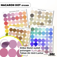Stiker MACARON DOT Sticker Planner | Stiker Bulat Warna | Stiker Jurnal Bulat Aesthetic