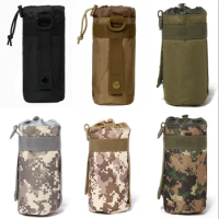 Outdoor Tactical Molle Water Bottle Pouch Kettle Holder Carrier Military Airsoft Travel Hiking Camping Hunting Canteen Waist Bag