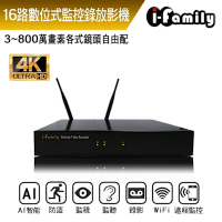 宇晨I-Family 台灣品牌 IF-805 兩年保固 16路式NVR主機 監控錄放影機