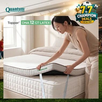 Quantum Topper Greentea Latex DNA 12cm - Kasur Spring bed Springbed 120 x 200