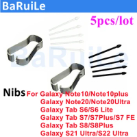 5pcs Touch Stylus Tips Nibs With Metal Clip For Samsung Galaxy S22 S21 Ultra S8 Note 20 10 Tab S6 Lite T860 T865 S Pen Replace