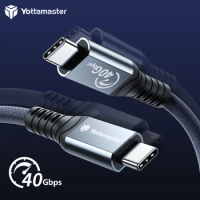 Yottamaster Thunderbolt4 40Gbps USB Cable USB USB4 Type C USB C Data Transfer Thunderbolt3 for Macbook