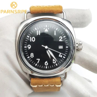 PARSRPE - 45mm watch vintage aviator black aseptic dial men's watch Japan NH35 movement automatic mechanical watch