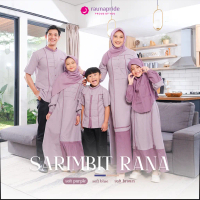 Rauna Sarimbit Keluarga Series RANA SOFT PURPLE Baju Muslim Couple Setelan Pakaian Keluarga Gamis Ko