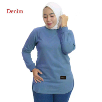 Kaos Polos Oval Wanita/Atasan Combed Wanita Meelabel/Kaos Polos Wanita Lengan Panjang/Kaos Katun Ova